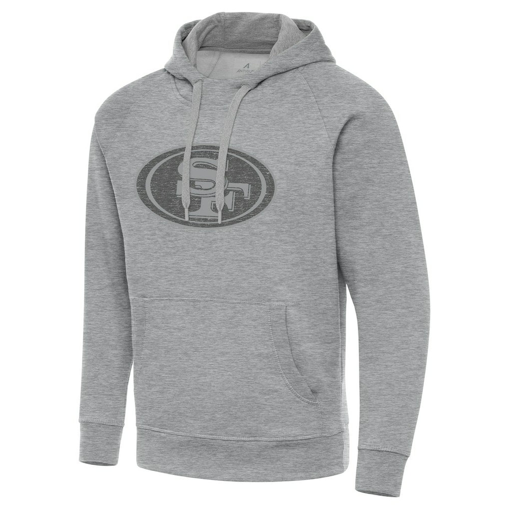 San Francisco 49ers Antigua Victory Hoodie - Heather Gray - NFL