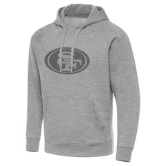 San Francisco 49ers Antigua Victory Hoodie - Heather Gray - NFL