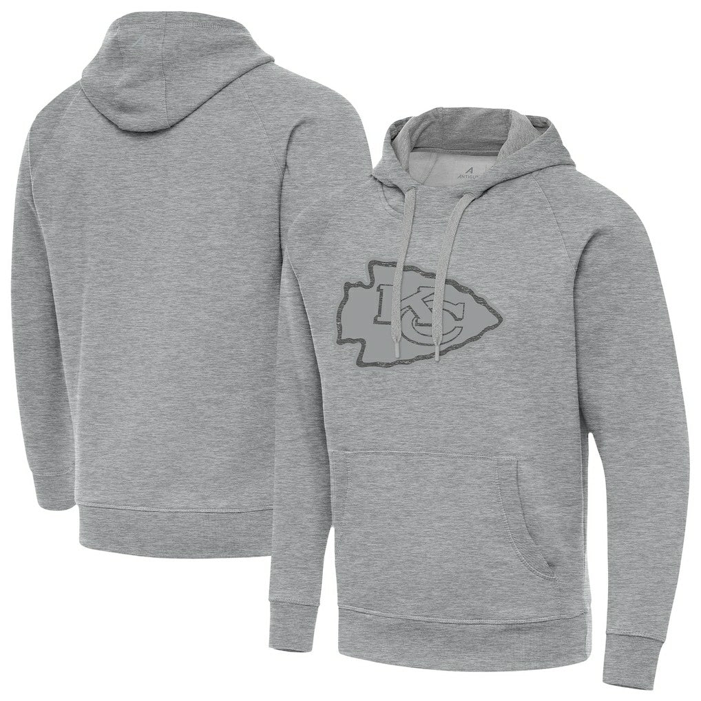 Kansas City Chiefs Antigua Victory Hoodie - Heather Gray - NFL