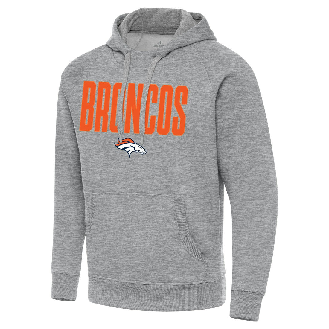 Denver Broncos Antigua Victory Hoodie - Heather Gray - NFL
