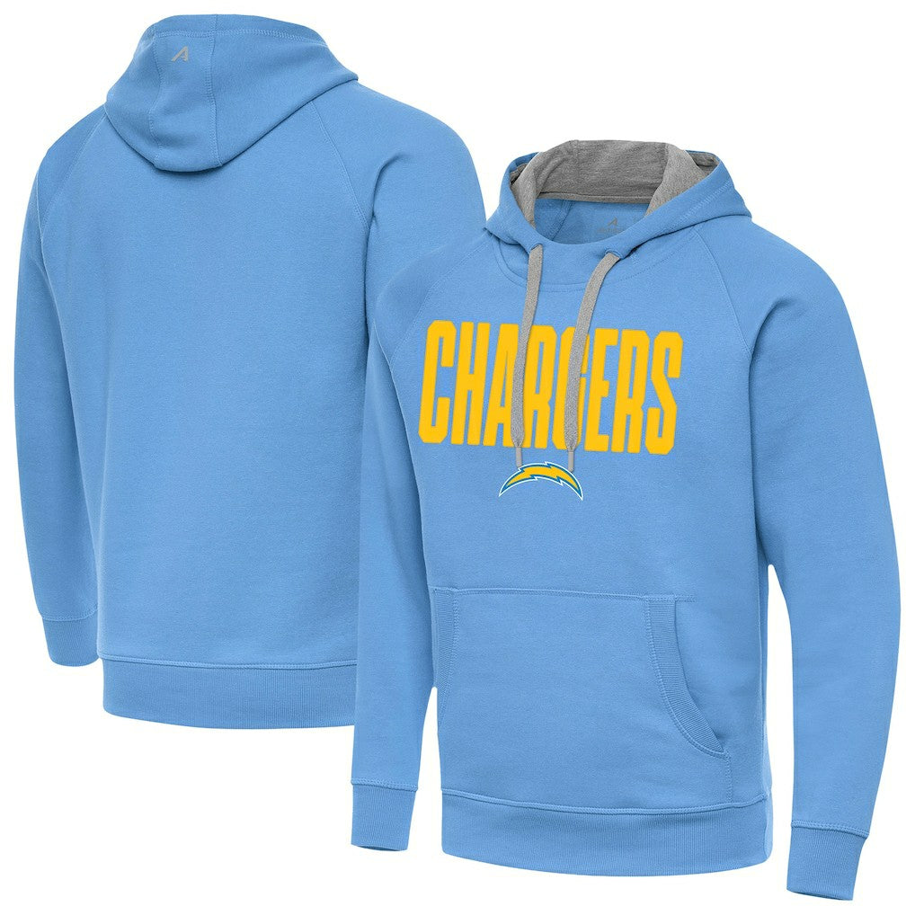 Los Angeles Chargers Antigua Victory Hoodie - Powder Blue - NFL