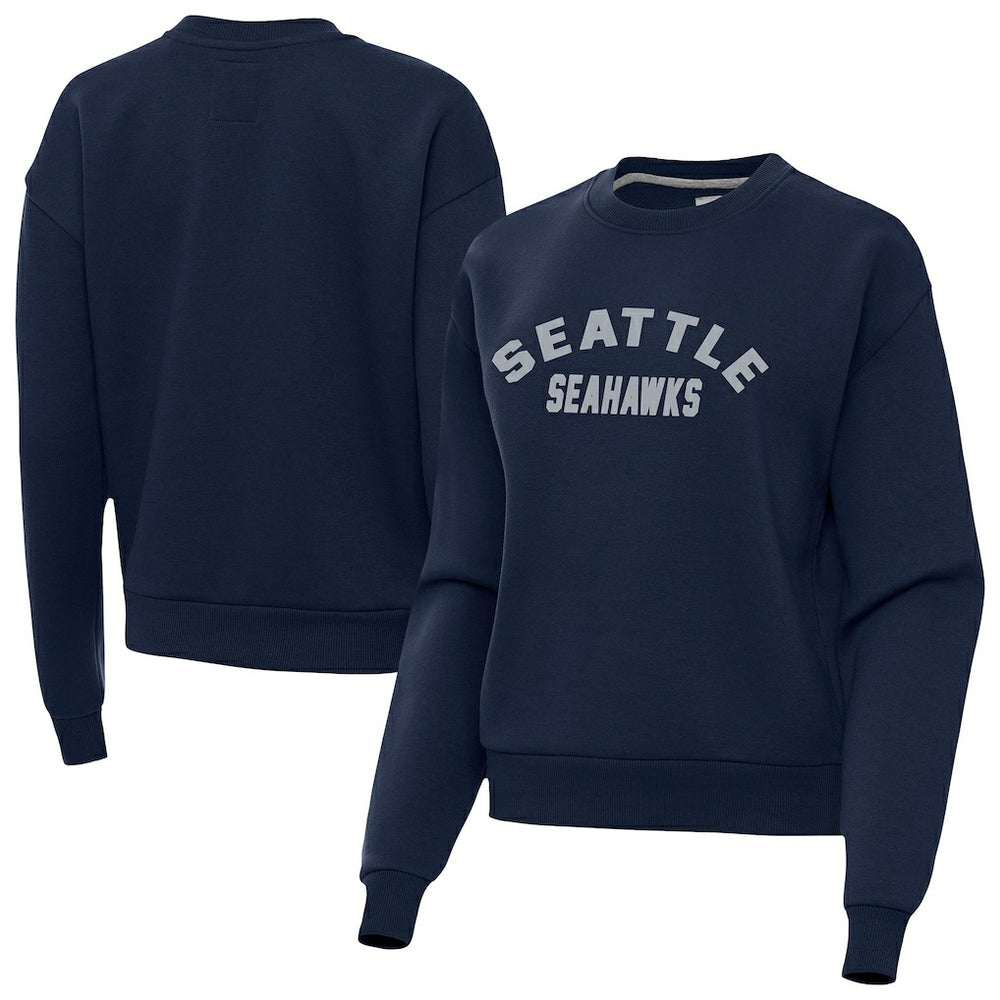 Seattle Seahawks Antigua Women's Victory Sweatshirt - Navy - NFL
