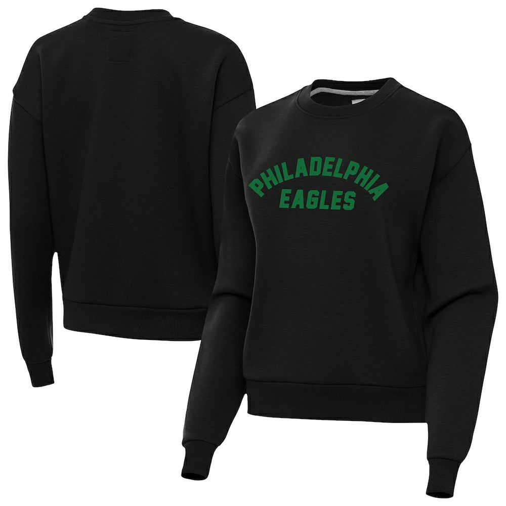Philadelphia Eagles Antigua Women's Victory Sweatshirt - Black - NFL