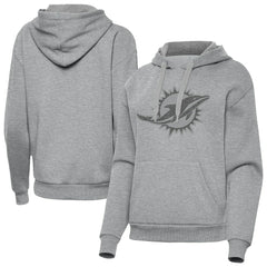Miami Dolphins Antigua Women's Victory Hoodie - Heather Gray - NFL
