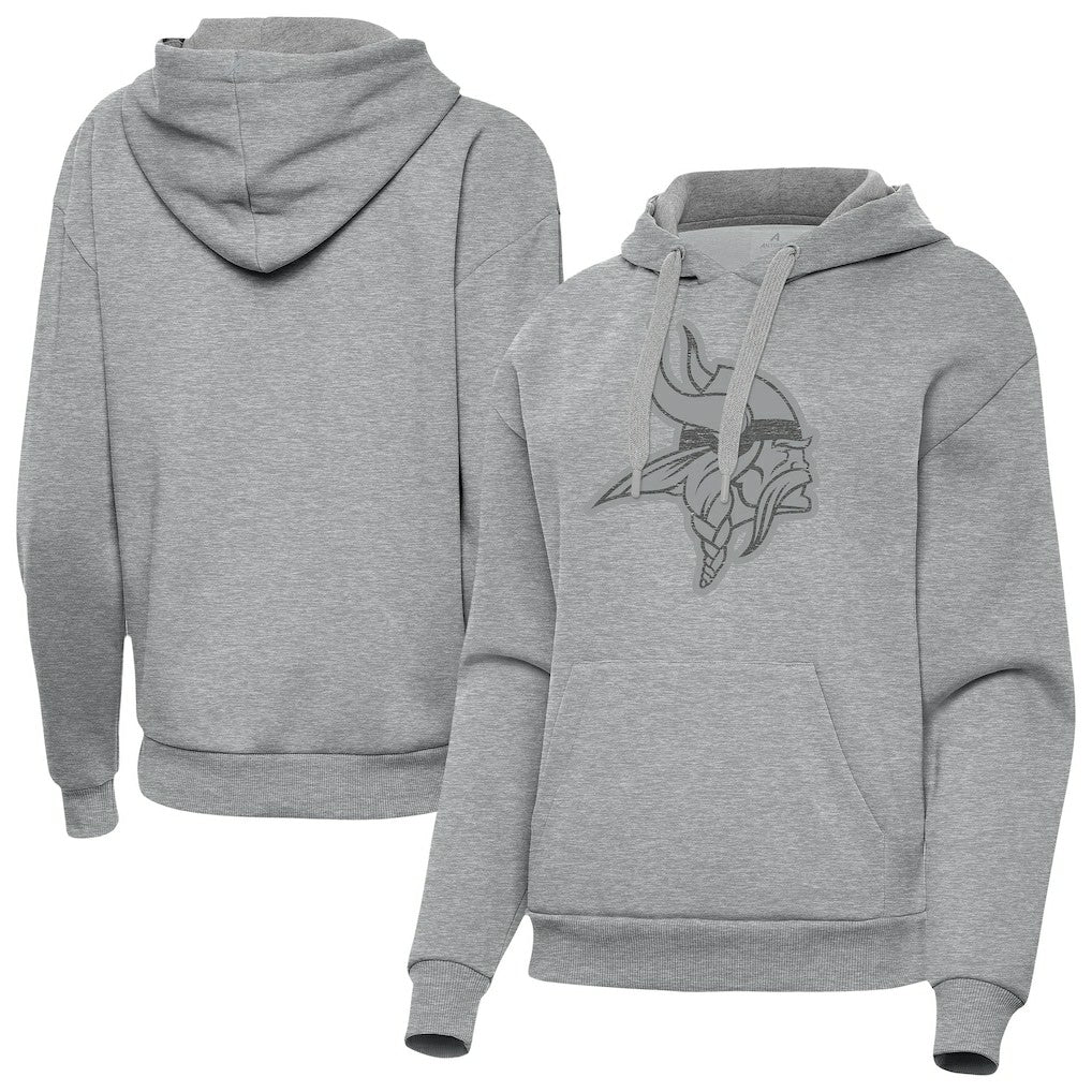 Minnesota Vikings Antigua Women's Victory Hoodie - Heather Gray - NFL