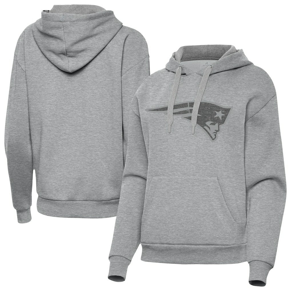 New England Patriots Antigua Women's Victory Hoodie - Heather Gray - NFL