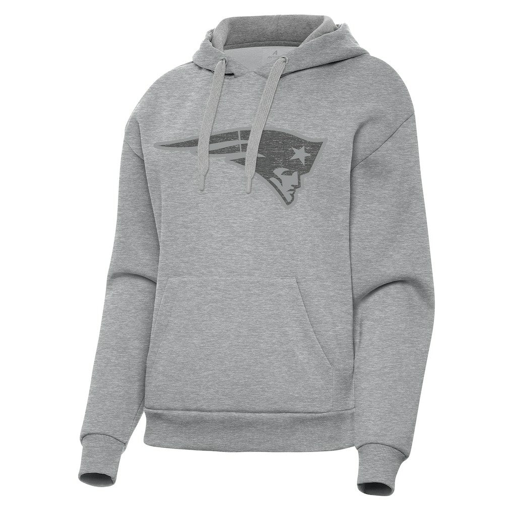 New England Patriots Antigua Women's Victory Hoodie - Heather Gray - NFL
