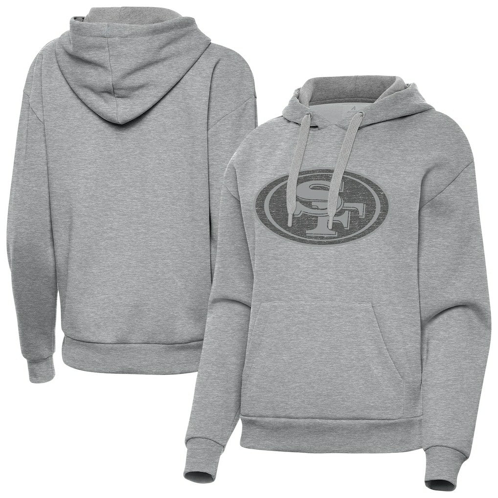 San Francisco 49ers Antigua Women's Victory Hoodie - Heather Gray - NFL