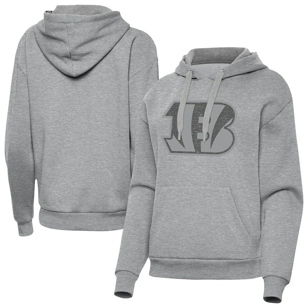 Cincinnati Bengals Antigua Women's Victory Hoodie - Heather Gray - NFL