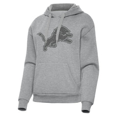 Detroit Lions Antigua Women's Victory Hoodie - Heather Gray - NFL