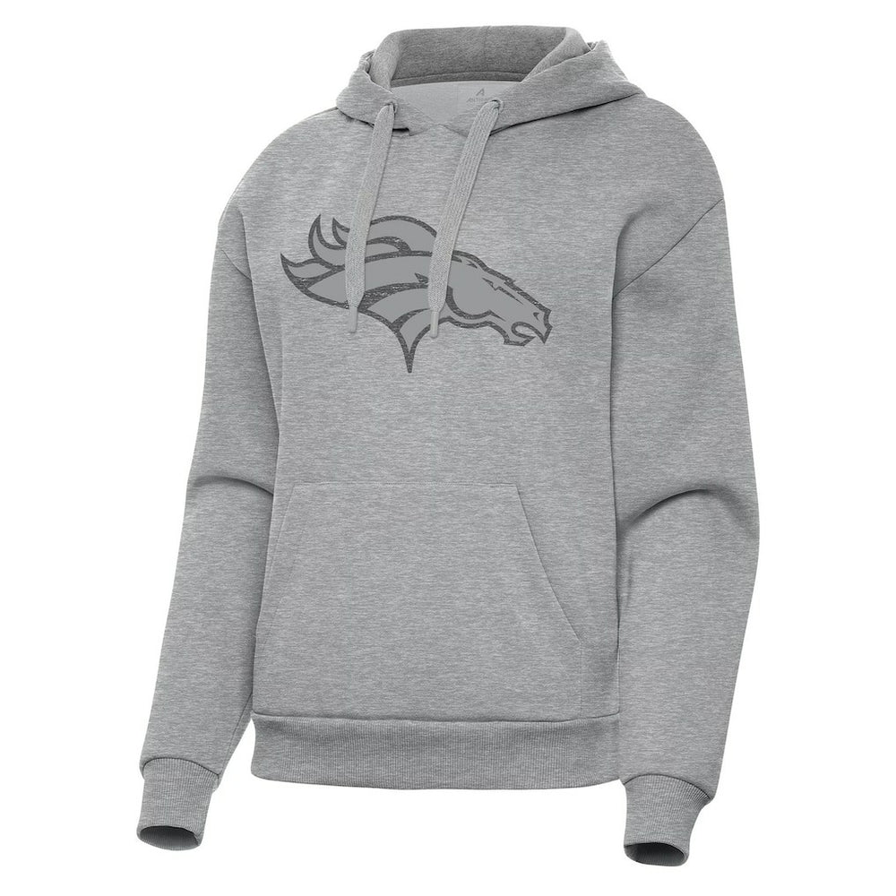 Denver Broncos Antigua Women's Victory Hoodie - Heather Gray - NFL