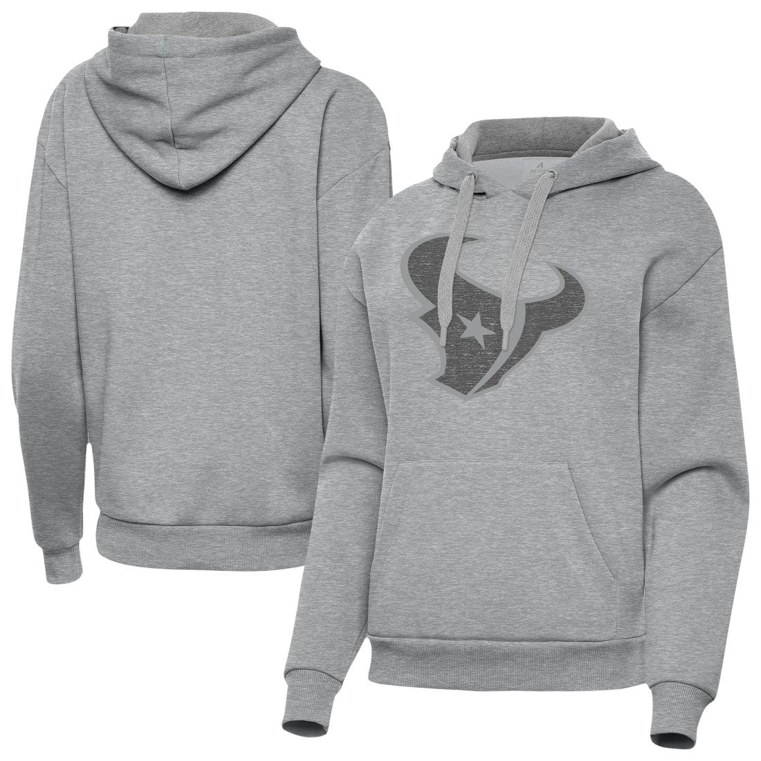 Houston Texans Antigua Women's Victory Hoodie - Heather Gray - NFL