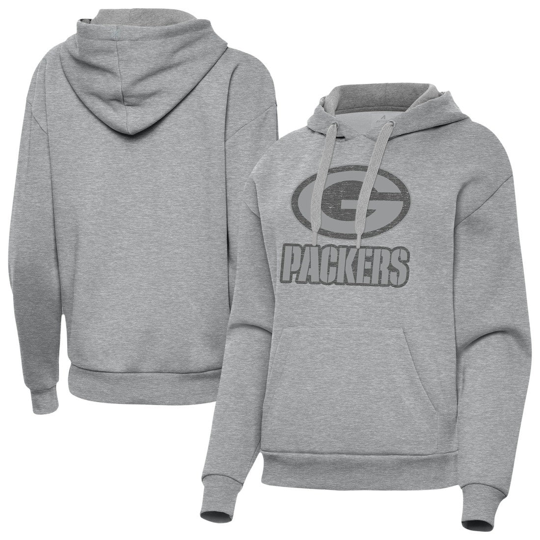 Green Bay Packers Antigua Women's Victory Hoodie - Heather Gray - NFL