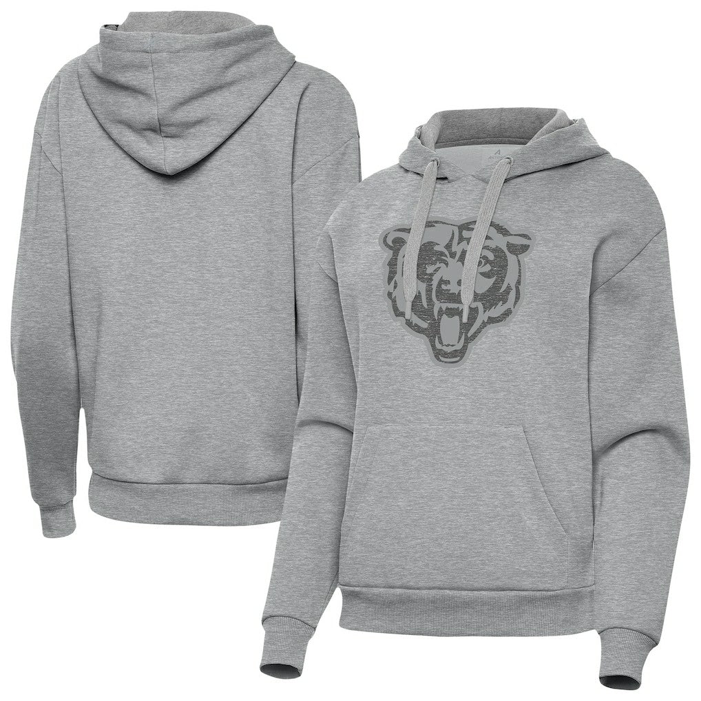 Chicago Bears Antigua Women's Victory Hoodie - Heather Gray - NFL