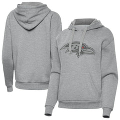 Baltimore Ravens Antigua Women's Victory Hoodie - Heather Gray - NFL