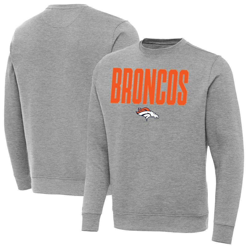 Denver Broncos Antigua Victory Sweatshirt - Heather Gray - NFL