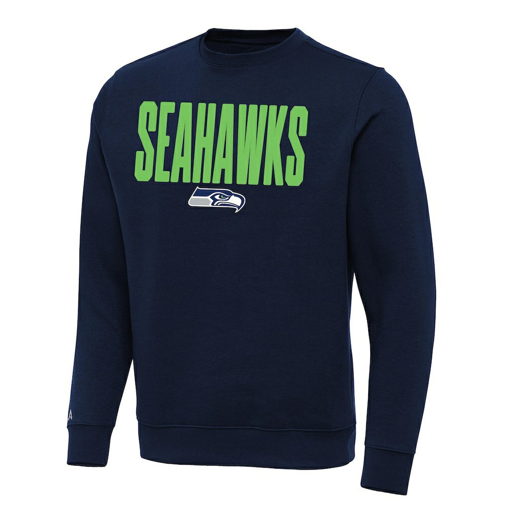 Seattle Seahawks Antigua Victory Sweatshirt - Navy - NFL