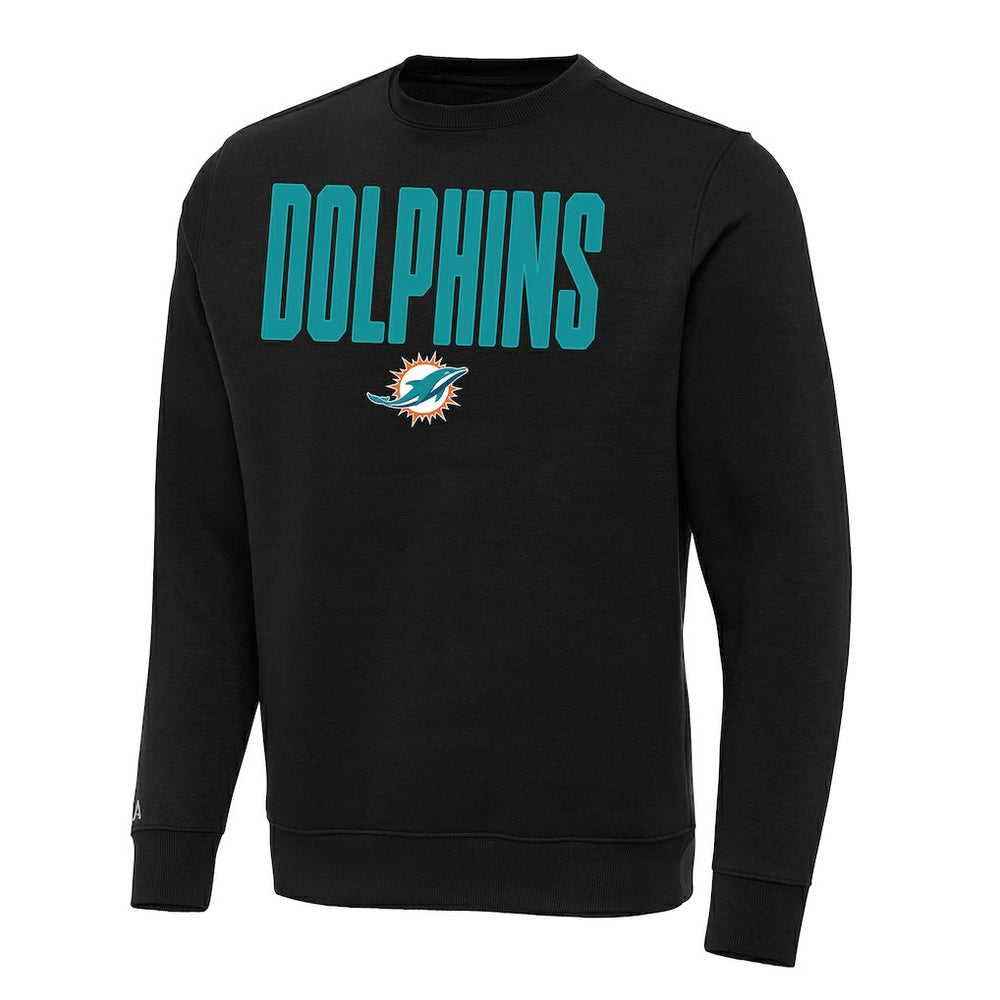 Miami Dolphins Antigua Victory Sweatshirt - Black - NFL