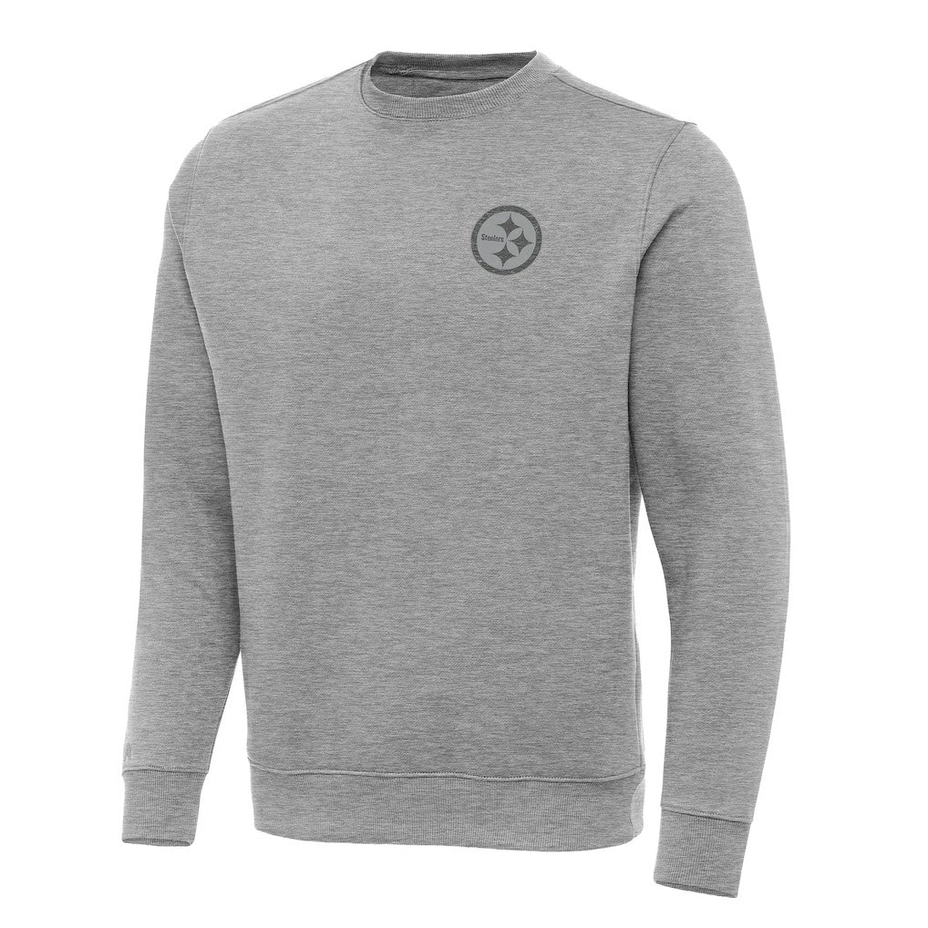 Pittsburgh Steelers Antigua Victory Sweatshirt - Heather Gray - NFL