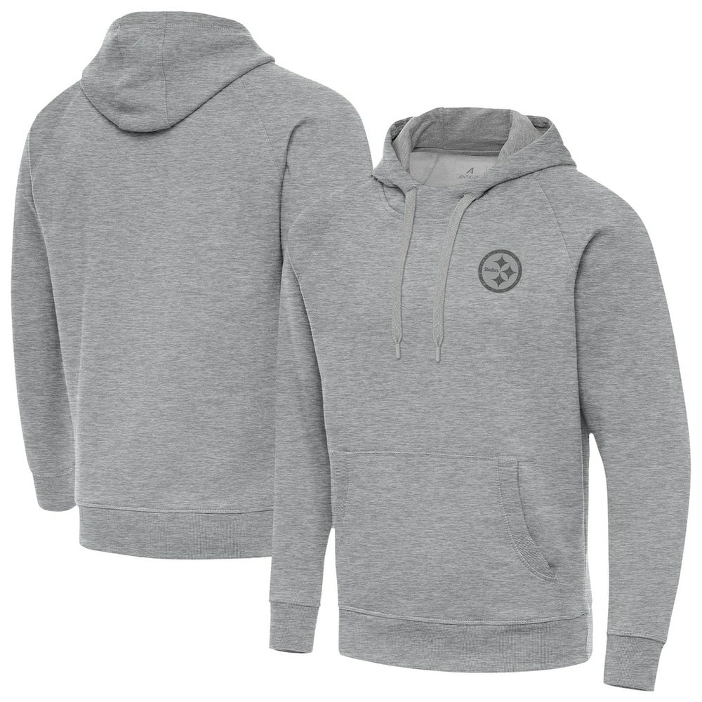 Pittsburgh Steelers Antigua Victory Hoodie - Heather Gray - NFL