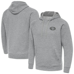 San Francisco 49ers Antigua Victory Hoodie - Heather Gray - NFL