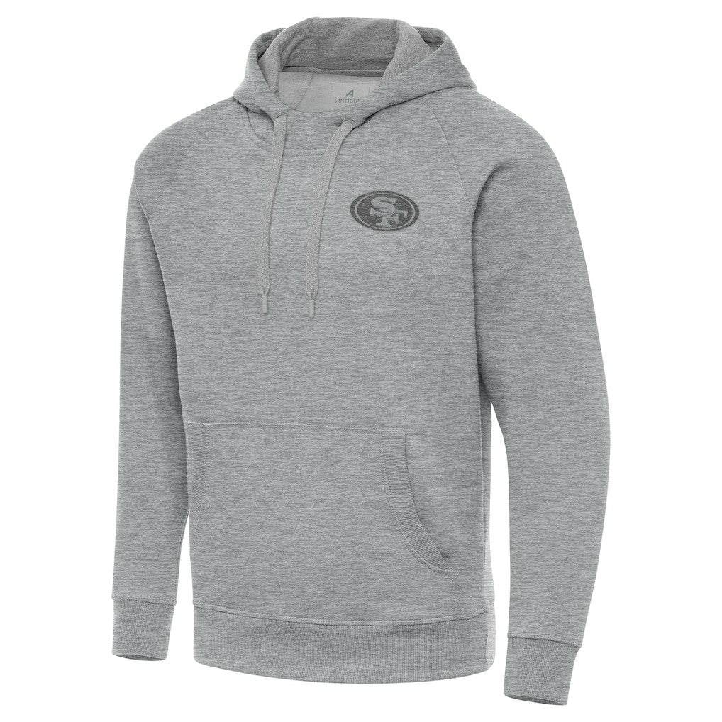 San Francisco 49ers Antigua Victory Hoodie - Heather Gray - NFL