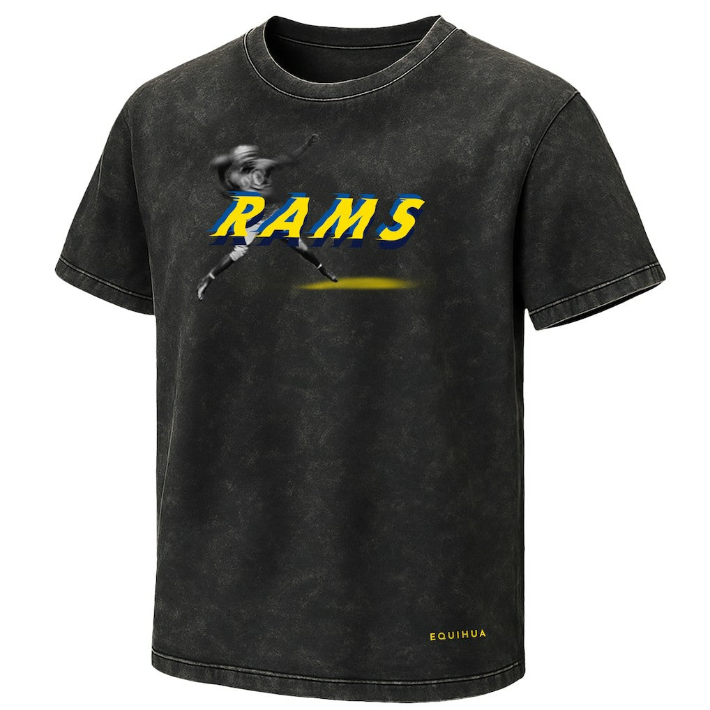 Los Angeles Rams EQUIHUA Retro T-Shirt - Black - NFL