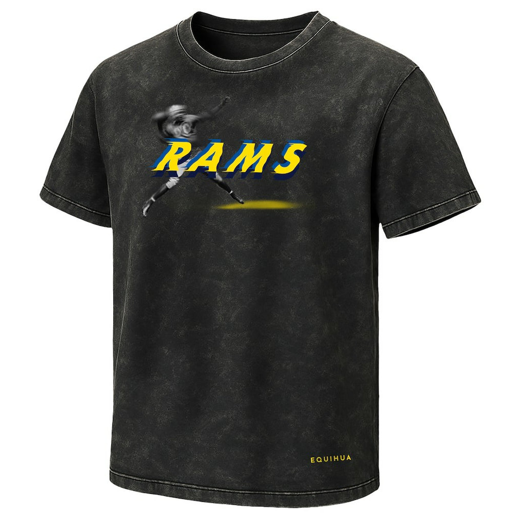 Los Angeles Rams EQUIHUA Retro T-Shirt - Black - NFL