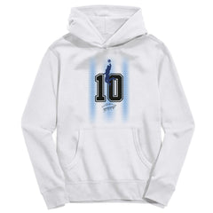 Diego Maradona Argentina National Team Vive La Fete Youth Number & Signature Pullover Hoodie White
