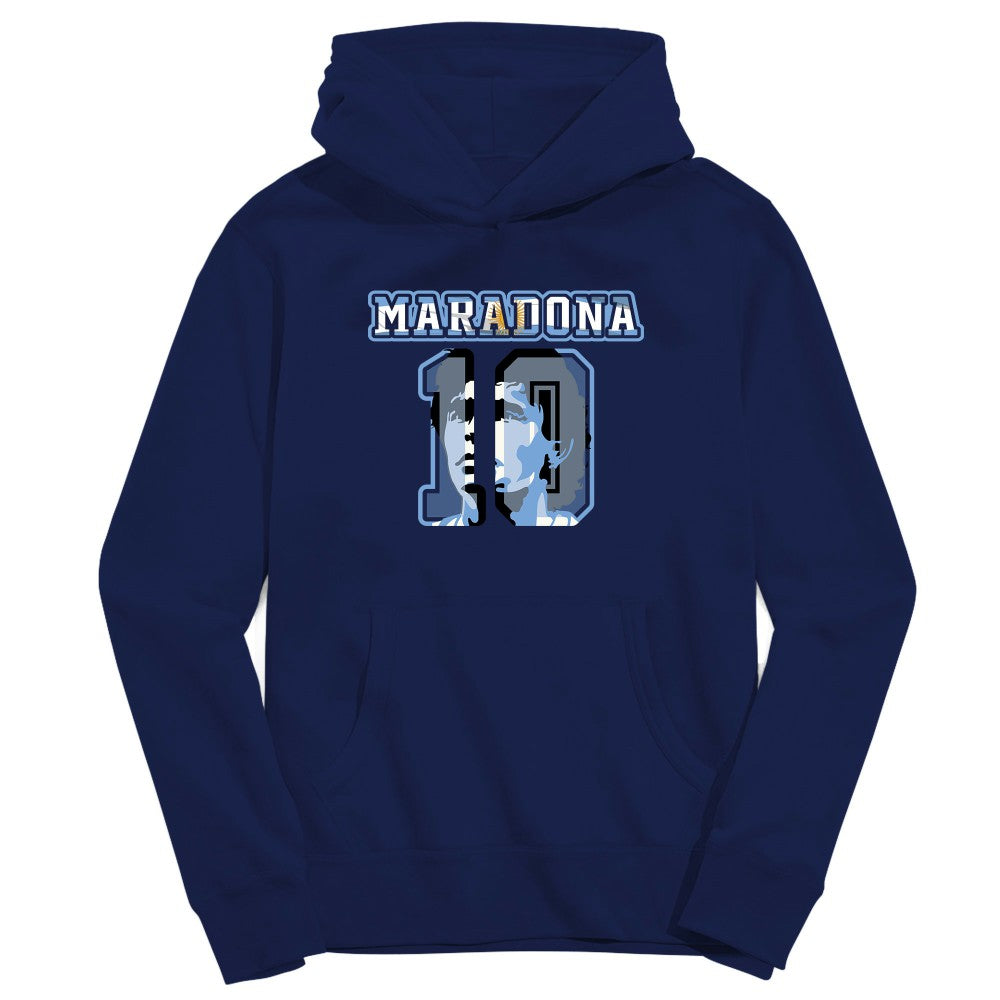 Diego Maradona Argentina National Team Vive La Fete Youth Name & Number Pullover Hoodie Navy