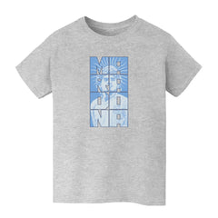Diego Maradona Argentina National Team Vive La Fete Youth Portrait T-Shirt Gray