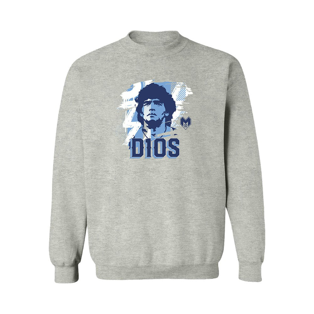 Diego Maradona Argentina National Team Vive La Fete D10S Sweatshirt Gray