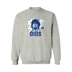 Diego Maradona Argentina National Team Vive La Fete D10S Sweatshirt Gray