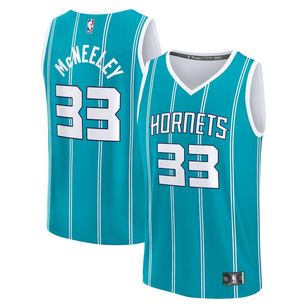 Fanatics Liam McNeeley Charlotte Hornets Fast Break Replica Jersey Teal Icon Edition