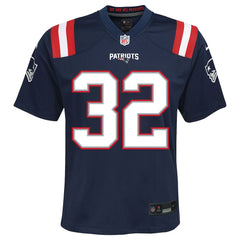 TreVeyon Henderson New England Patriots Youth Team Game Jersey - Navy - Nike
