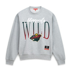 Minnesota Wild Mitchell & Ness Women's Hockey Night Sweatshirt - Heather Gray | NHL online