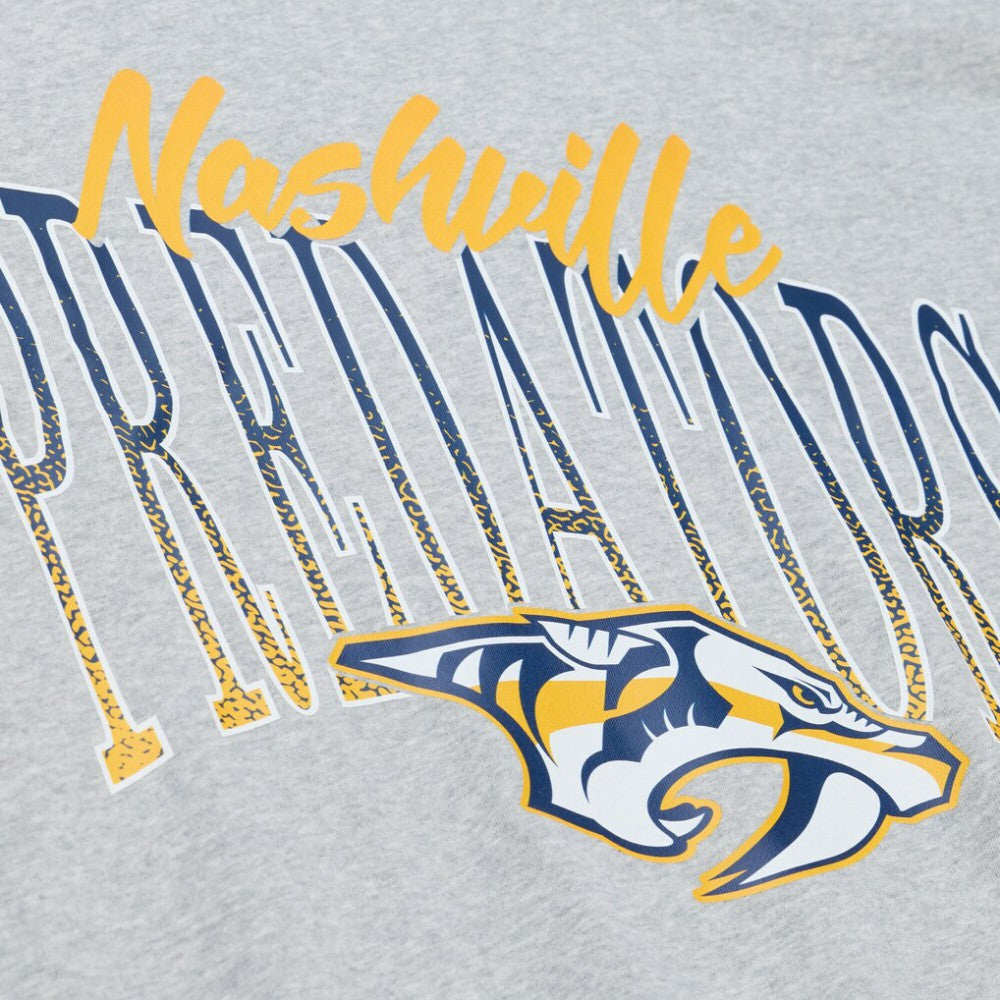 Nashville Predators Mitchell & Ness Women's Hockey Night Sweatshirt - Heather Gray | NHL on sale