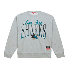 San Jose Sharks Mitchell & Ness Women's Hockey Night Sweatshirt - Heather Gray | NHL near me