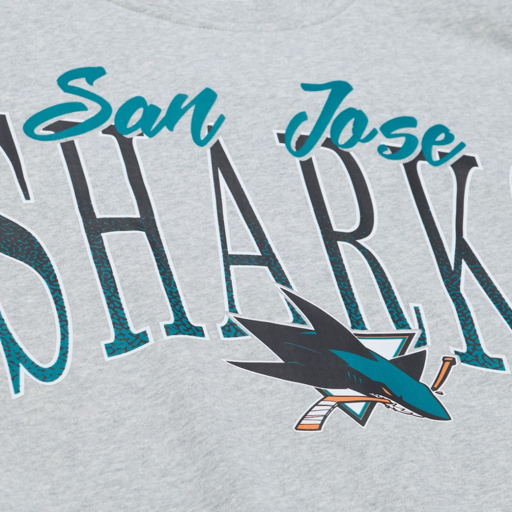 San Jose Sharks Mitchell & Ness Women's Hockey Night Sweatshirt - Heather Gray | NHL near me