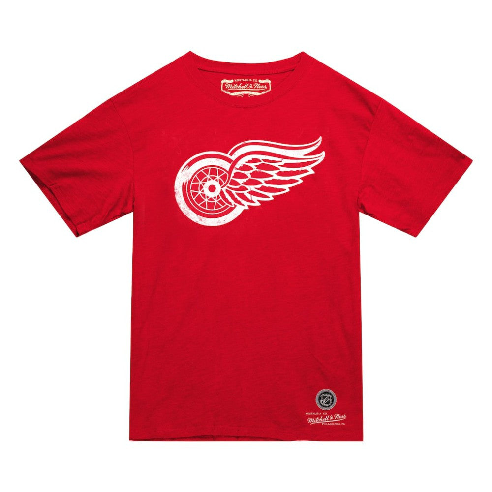 Detroit Red Wings Mitchell & Ness Heritage T-Shirt - Red | NHL Clearance