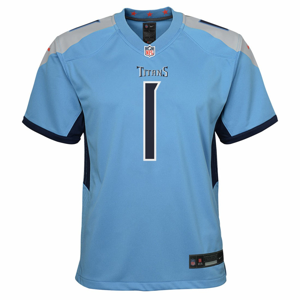 Cameron Ward Tennessee Titans Youth Team Game Jersey - Light Blue - Nike