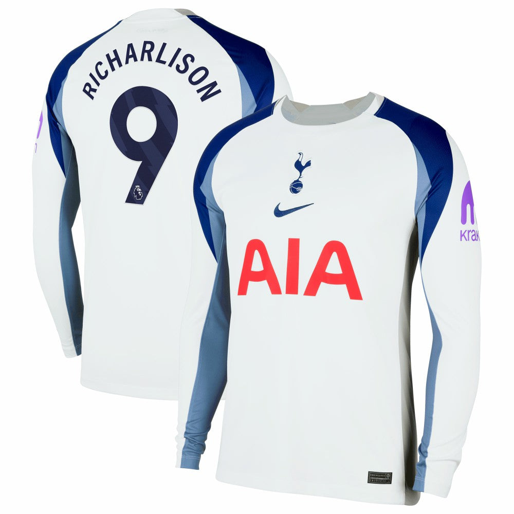 Nike - Richarlison Tottenham Hotspur 2025/26 Home Replica Long Sleeve Player Jersey - White