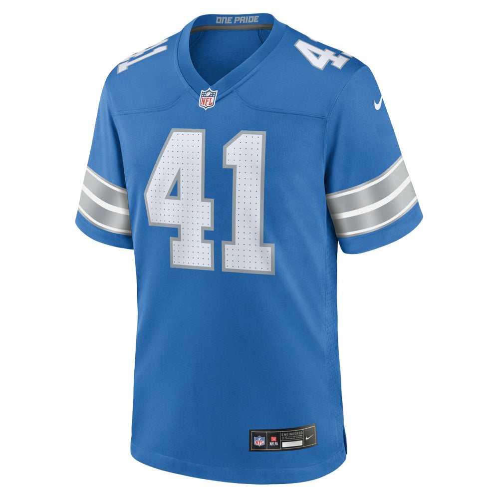 Gunnar Oakes Detroit Lions Team Game Jersey - Blue - Nike