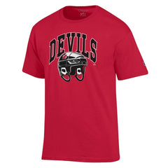 New Jersey Devils Champion Helmet T-Shirt - Red | NHL Lifestyle