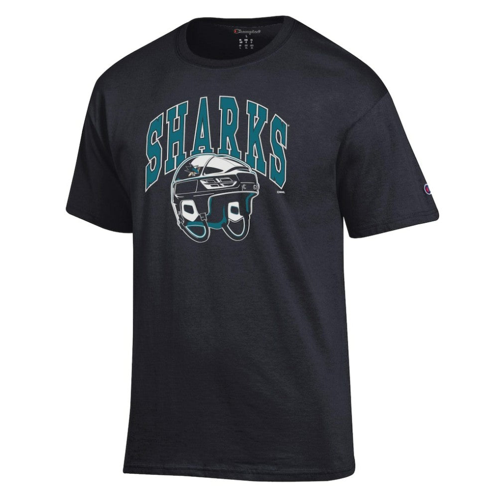 San Jose Sharks Champion Helmet T-Shirt - Black | NHL discount