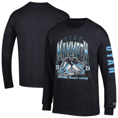 Utah Mammoth Champion Long Sleeve Jersey T-Shirt - Black | NHL online