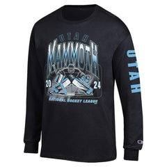 Utah Mammoth Champion Long Sleeve Jersey T-Shirt - Black | NHL online