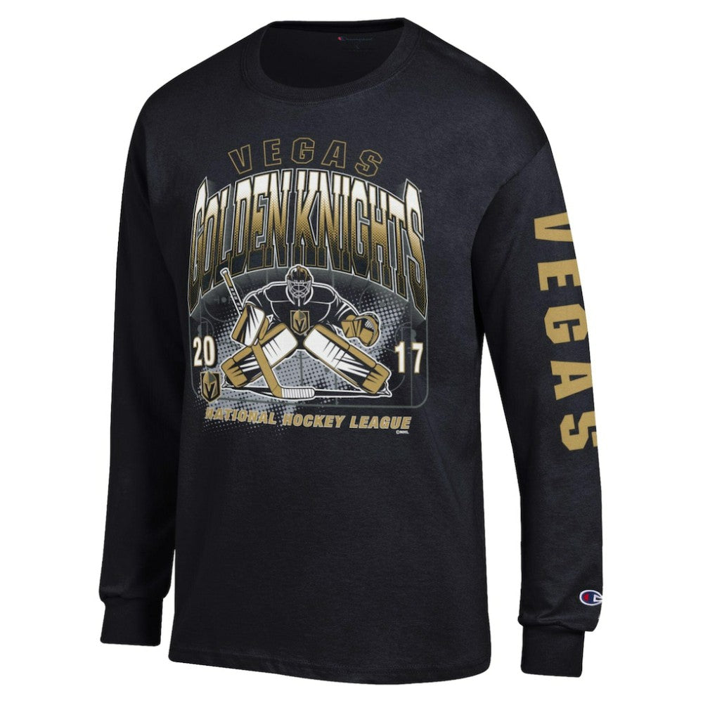 Vegas Golden Knights Champion Long Sleeve Jersey T-Shirt - Black | NHL online