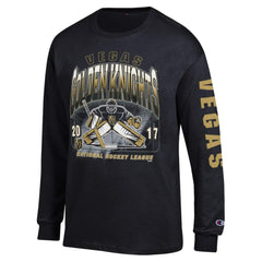 Vegas Golden Knights Champion Long Sleeve Jersey T-Shirt - Black | NHL online