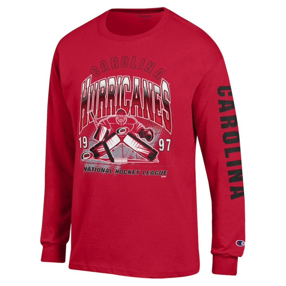 Carolina Hurricanes Champion Long Sleeve Jersey T-Shirt - Red | NHL on sale